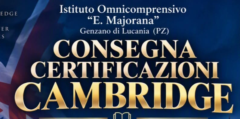 Cerimonia di consegna degli attestati Cambridge